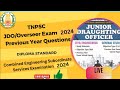 TNPSC JDO Exam Previous Year Questions paper/ Combined subordinate engineering Service exam 2024