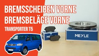 Youtube thumbnail of video "Wie Transporter T5 Bremsscheiben vorne, Bremsbeläge vorne wechseln 🚗"