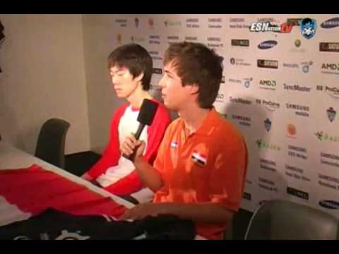 WCG 2008 Press Conference WC3: Moon and Grubby Part 1