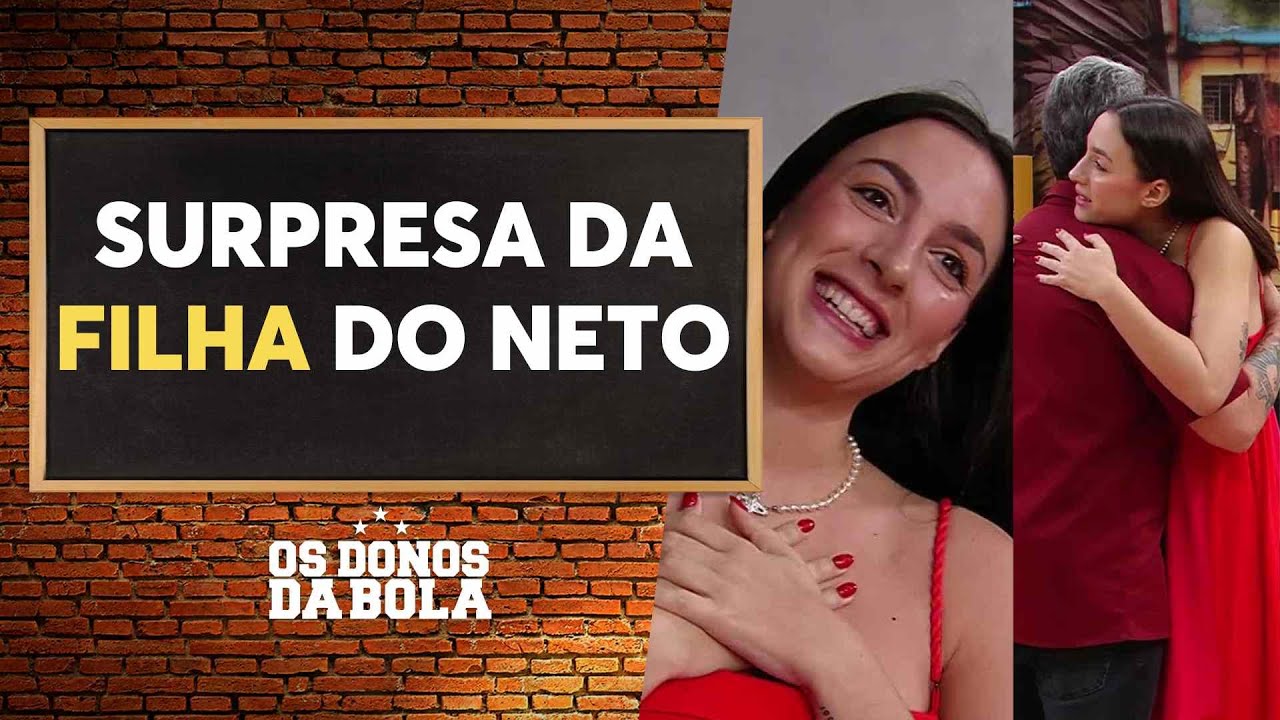Filha do Neto viaja da Espanha, vai ao Donos e surpreende Craque, que brinca: 'Tá grávida não, né?'