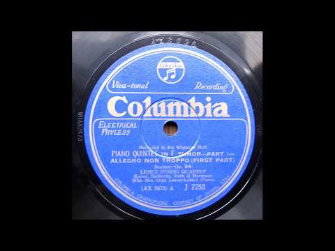 Lener Quartet - Brahms : Piano Quintet f-moll op.34 - 1st Mvt (1927)