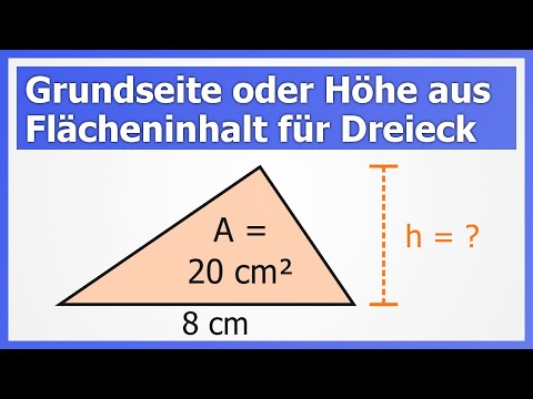 Grundseite oder Höhe aus Flächeninhalt berechnen für Dreieck| How to Mathe