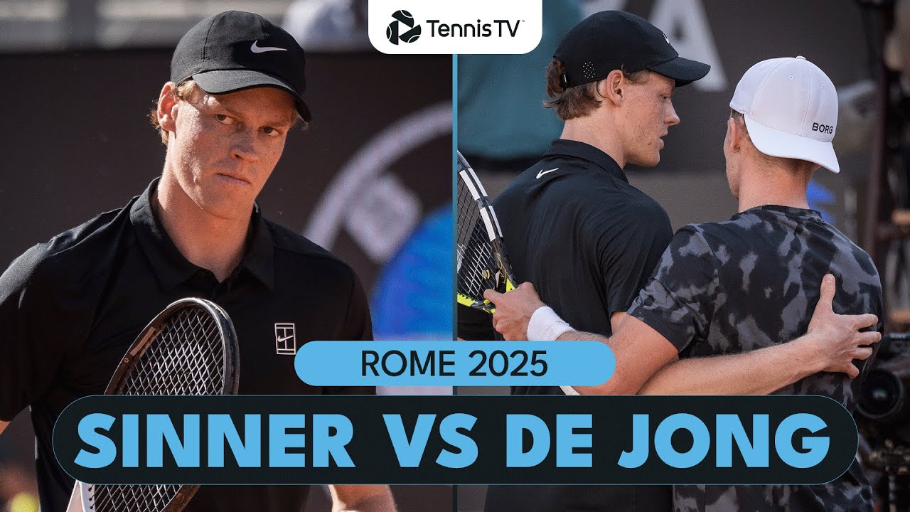 Jannik Sinner vs Jesper De Jong Highlights | Rome 2025