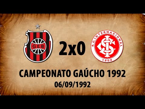 G.E. Brasil 2x0 Internacional - Gauchão 1992