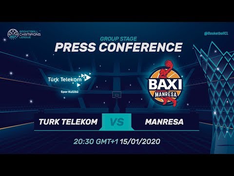 Türk Telekom v BAXI Manresa - Press Conference - Basketball Champions League 2019-20