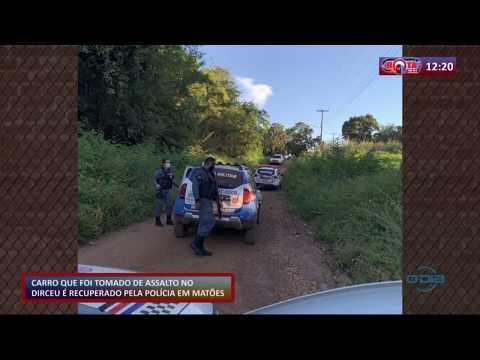 Carro tomado de assalto no Dirceu eÌ recuperado pela poliÌcia em MatoÌƒes, MA (20 05 20)