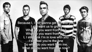 Take That-what do you want from me? (lyrics)