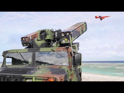 US Monstrous Missile Launcher Destroys Crazy UAVs At a Beach
