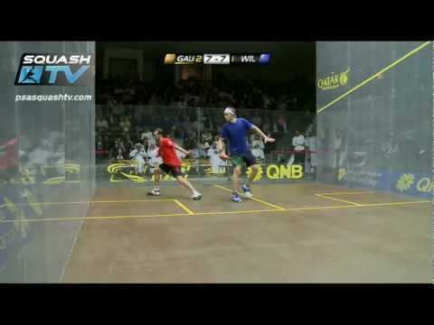 Squash : Gregory Gaultier v James Willstrop Final Highlights :Qatar Squash Classic 2011