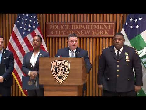NYPD holds press conference on arrest of suspect in rookie officer's shooting