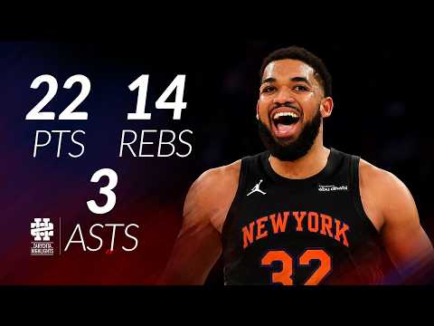 Karl-Anthony Towns 22 pts 14 rebs 3 asts vs Pacers 25/26 season