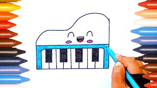 Piano Drawing | How to draw a PIANO | Kids drawing | Pencil Sketch