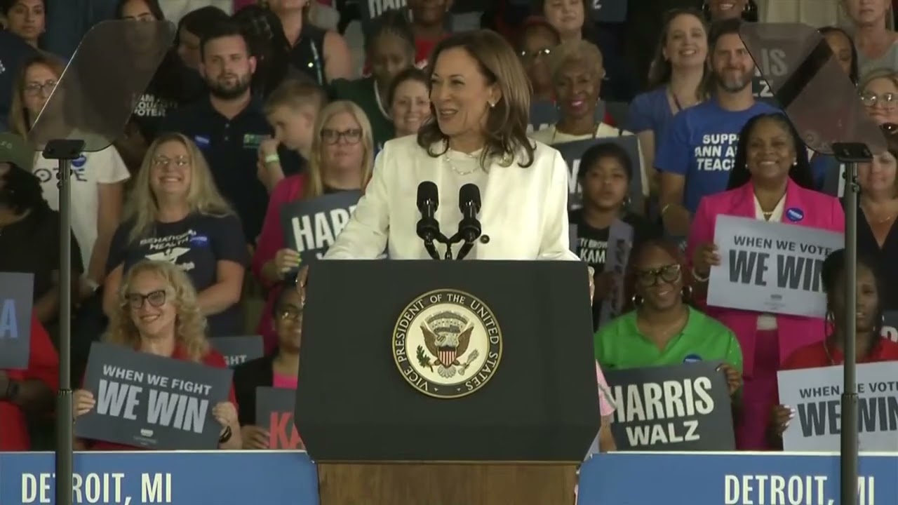 Kamala Harris full speech during 2024 election campaign rally tour stop in metro Detroit