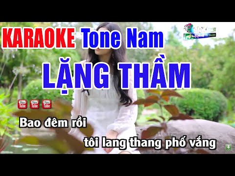 Lặng Thầm Karaoke Tone Nam Beat Chuẩn Hay Nhất - Nhạc Sống Thanh Ngân