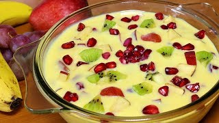 Fruit Custard Recipe | Easy Dessert Recipe | How To Make Fruit Custard At Home | Kanak&#39;s Kitchen