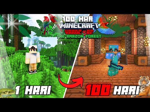 100 Hari di Minecraft Hardcore Jungle The Amazon Forest!