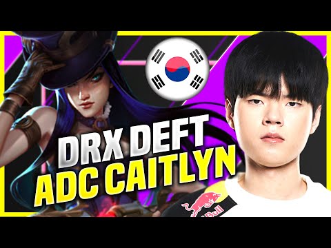 DEFT IS SO GOOD WITH CAITLYN! - DRX Deft Plays Caitlyn ADC vs Jhin! | KR SoloQ Patch 10.21