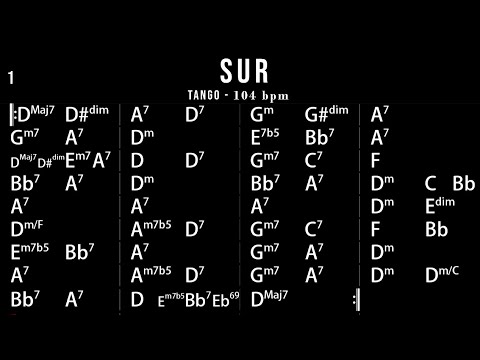 Sur - Backing track / TANGO (104 bpm) - Dm/D - KARAOKE