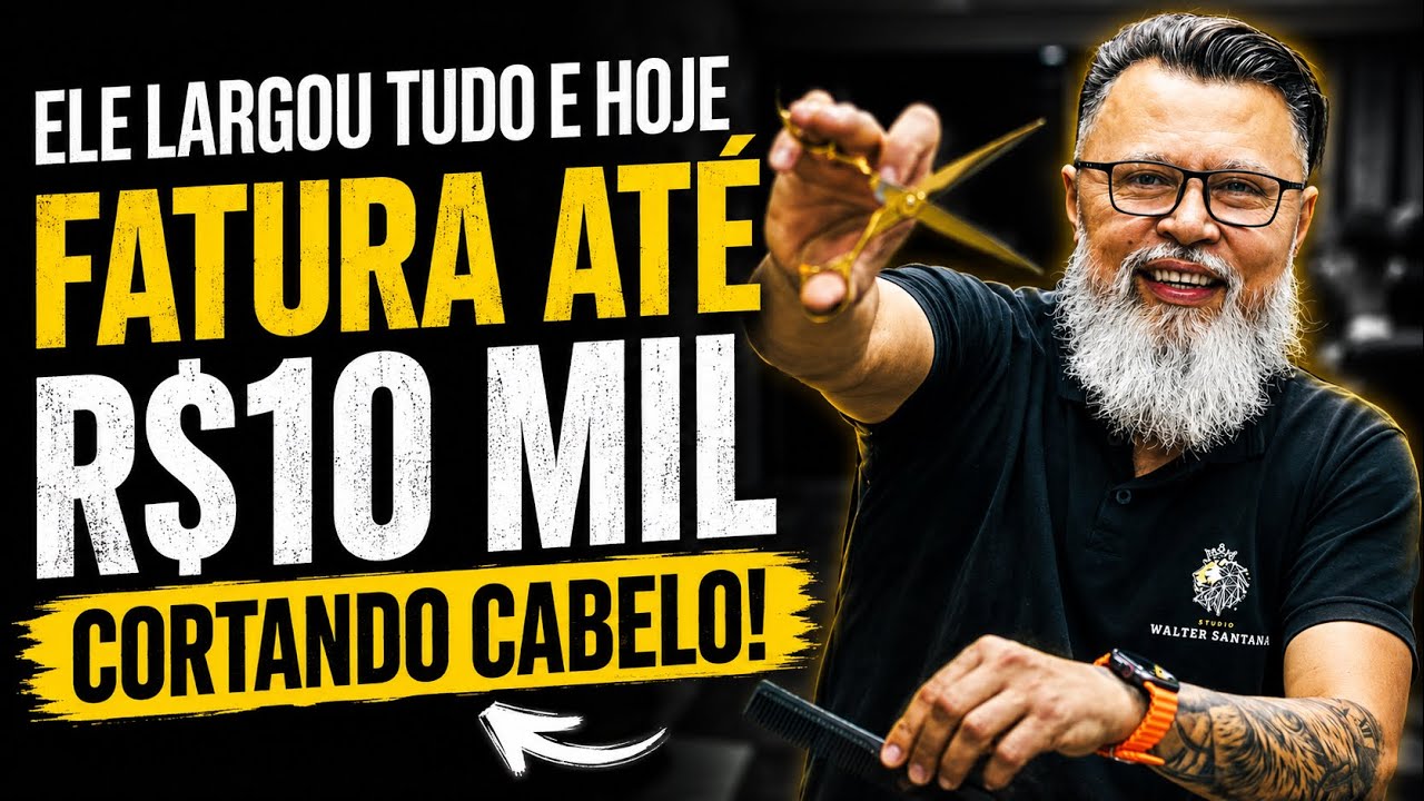 Ele largou tudo e hoje fatura até R$10 mil por mês cortando cabelo