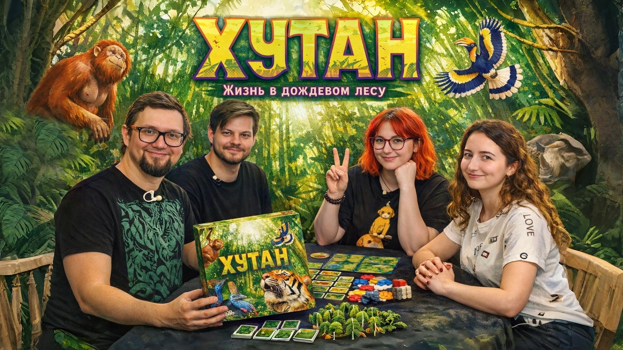 ХУТАН. ЖИЗНЬ В ДОЖДЕВОМ ЛЕСУ 💚🏕️🦥 играем в настольную игру