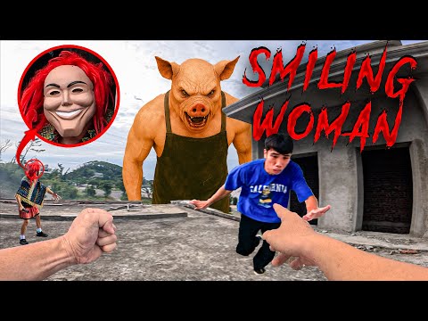SMILING WOMAN REAL LIFE ESCAPE 46.0 | Horror Parkour Pov Short | Bubbles 3Run