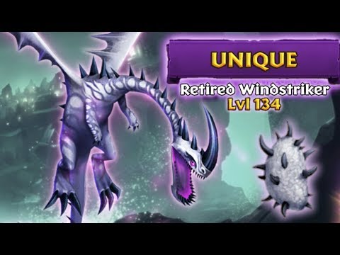 Retired Windstriker (Unique Windstriker) Titan Mode Max Level 134 | Dragons: Rise of Berk