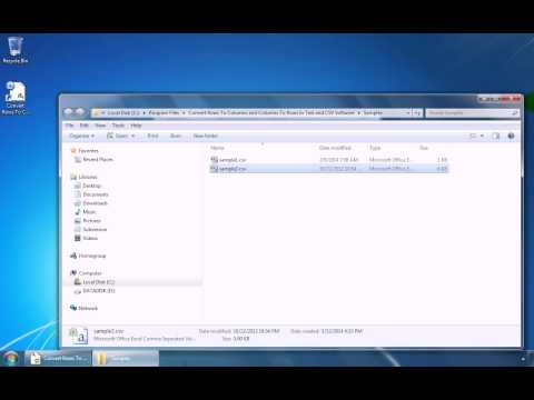 Convert Rows To Columns and Columns To Rows In Text and CSV Software