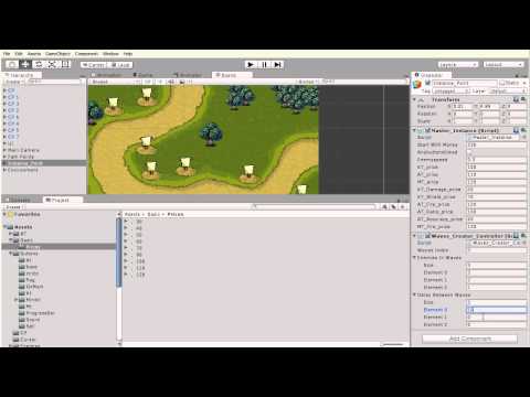 How to Create enemy Waves with "Tower Denfese Basic Pack" of Unity Asset Store
