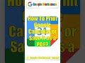 Calendar - How to print Google Calendar or save it as a PDF? | #Shorts