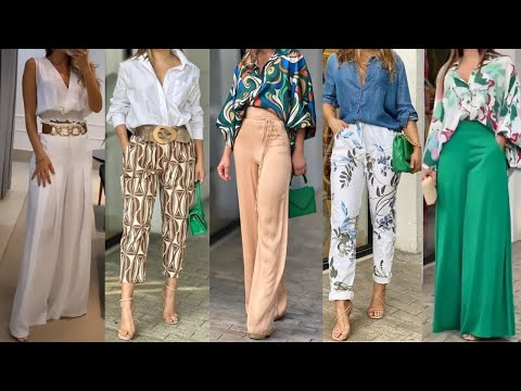 PANTALONES de MODA 2024 combinados con BLUSAS DE moda 2024