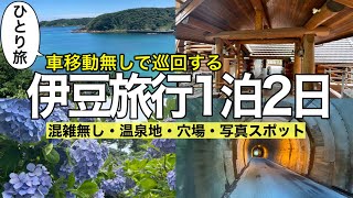 【伊豆旅行】車無しで巡る！誰も知らない絶景！伊豆旅行1泊2日一人旅vlog【静岡】【伊東温泉】【伊豆下田】【城ヶ崎海岸】