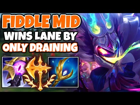 FIDDLESTICKS MID is a LANE BULLY because you OUTHEAL MOST TRADES | League of Legends