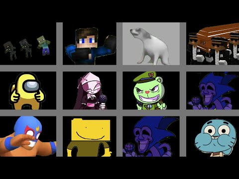 Happy But Different Characters Sing It (Everyone Sings Happy) - Friday Night Funkin'