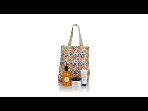 Perlier Honey Miel 3piece Kit with Floral Tote