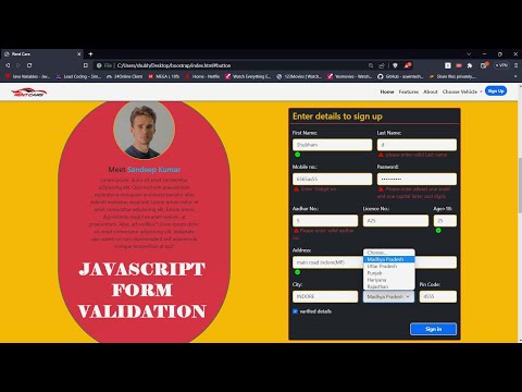 JavaScript Form Validation | Learn Coding