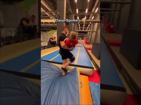 Spotters are actually life savers 🤯 #gymnastics #spotter #saves