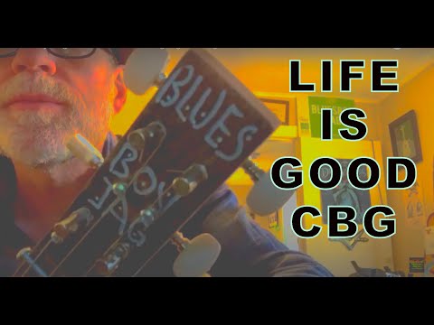 Bluesboy Jag 'Life Is Good' 4 string cigar box guitar.