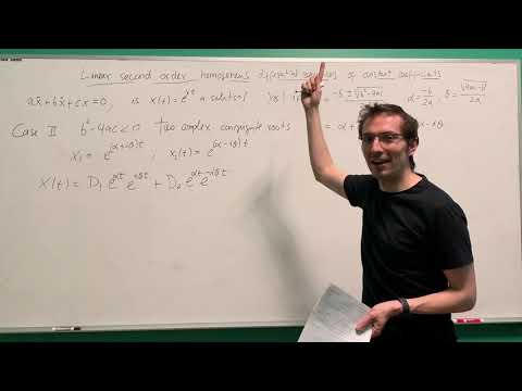 ECE 205 - 12 - Second Order Linear ODEs of Constant Coefficients
