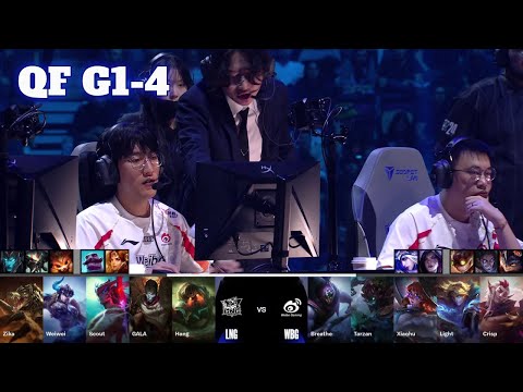 WBG vs LNG - Game 4 | Quarter Final LoL Worlds 2024 | Weibo Gaming vs LNG Gaming - G4 full