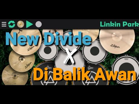 Noah feat Linkin Park [ parodi live ] - Di Balik Awan x New Divide MASHUP || Real Drum Cover