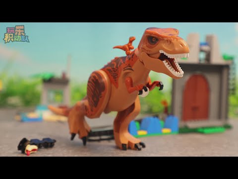 LEGO Jurassic World Juniors 10758 T. Rex Breakout【Stop Motion Animation】