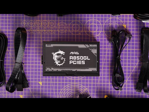 MSI MAG A850GL PCIE5, Fully Modular Compact Gaming 850W Power Supply, 80+ Gold, ATX 3.1 & PCIe 5.1 Ready, Native Dual-Color 12V-2x6 Cable, 10 Year Warranty video review thumbnail
