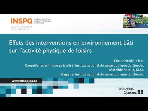 , title : 'Effets des interventions en environnement bâti sur l’activité physique de loisirs'