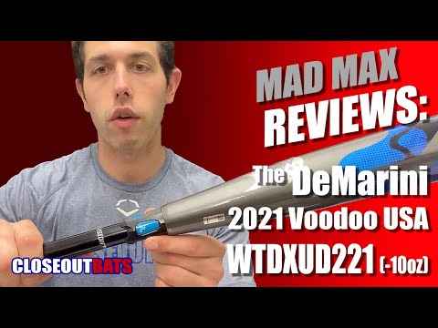 DeMarini Voodoo 2 5:8" Youth USA Bat WTDXUD221  10oz 2021Tech