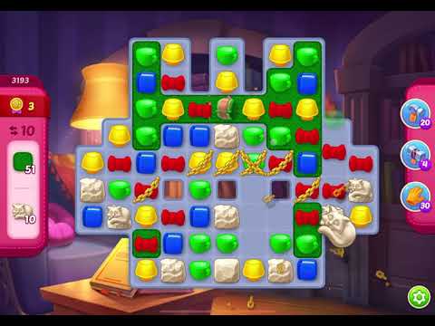 HomeScapes Level 3193 no boosters (18 moves)