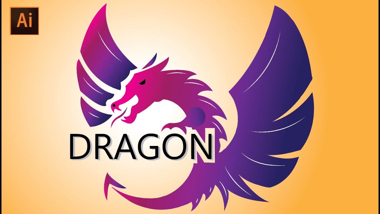 How to create a Dragon logo | Tutorial | Adobe illustrator | logo design | step by step