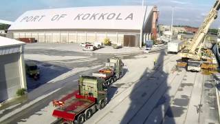 preview picture of video 'AT Specialtransport transporting coldboxes at Kokkola port'