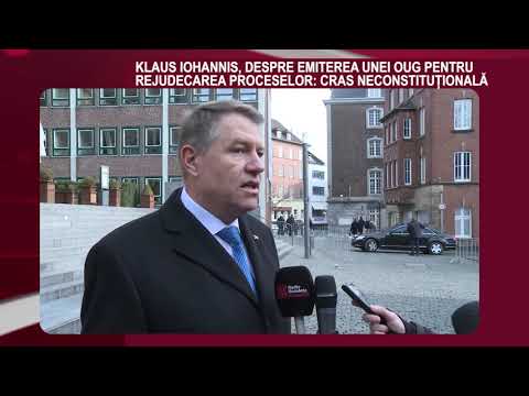 DECLARATIA ZILEI 22 Ianuarie - Iohannis, despre OUG de rejudecare a proceselor