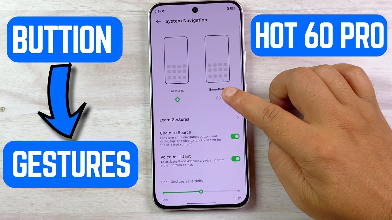 Infinix Hot 60 Pro – Switch from Buttons to Gestures | Easy Navigation Setup