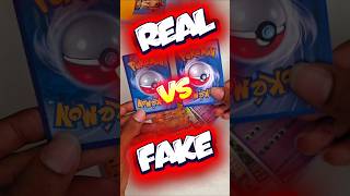 Real VS Fake Pokemon Card 😮#real #fake #pokemon #card